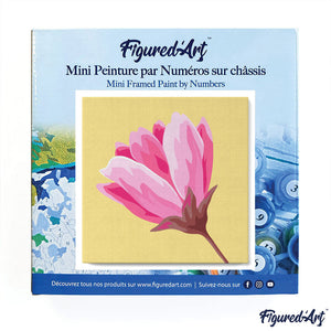 Mini Peinture par Numéros 20x20cm avec cadre Fleur rose