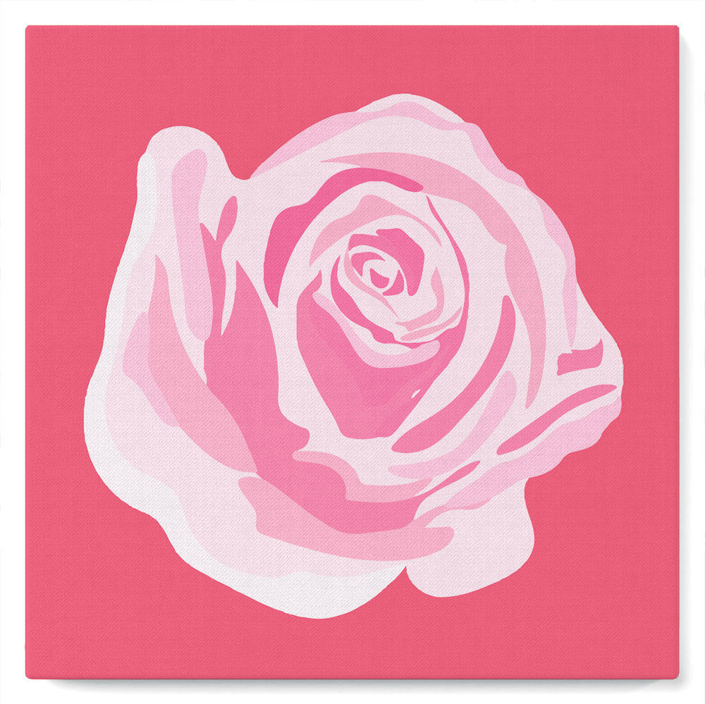 Mini Peinture par Numéros petit format 20x20cm avec cadre Corolle de Rose 2