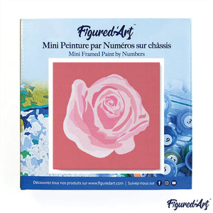 Mini Peinture par Numéros 20x20cm avec cadre Corolle de Rose 2