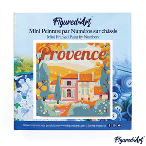 Mini Peinture par Numéros 20x20cm avec cadre Automne en Provence