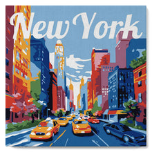 Charger l&#39;image dans la galerie, Mini Peinture par Numéros 20x20cm avec cadre New York