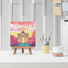 Charger l&#39;image dans la galerie, Mini Peinture par Numéros 20x20cm avec cadre Berlin