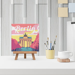 Mini Peinture par Numéros 20x20cm avec cadre Berlin