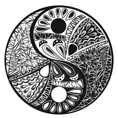 Puzzle 2D en Bois - Yin Yang Centré