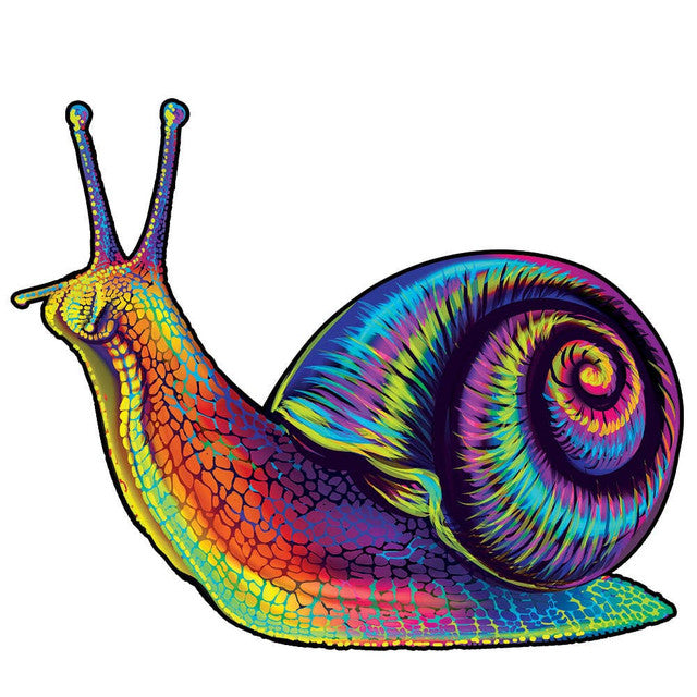 Puzzle 2D en Bois - Escargot Coloré