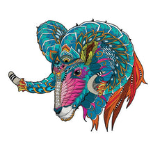 Charger l&#39;image dans la galerie, Puzzle 2D en Bois - Bélier Courageux