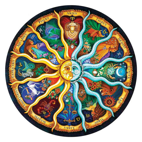 Puzzle 2D en Bois - Soleil double