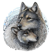 Charger l&#39;image dans la galerie, Puzzle 2D en Bois - Couple de Loups