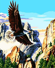 Charger l&#39;image dans la galerie, peinture par numéros | Aigles de Montagne | aigles animaux facile montagnes oiseaux | FiguredArt