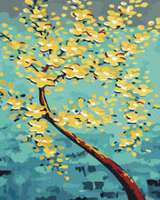 Charger l&#39;image dans la galerie, peinture par numéros | Arbre aux Fleurs d’or | arbres, intermédiaire | FiguredArt