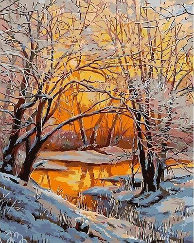 peinture par numéros | Arbres en Hiver | complexe paysages | FiguredArt