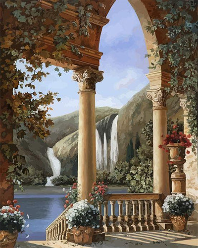 peinture par numéros | Arcades Romaines | Intermédiaire, paysages | FiguredArt