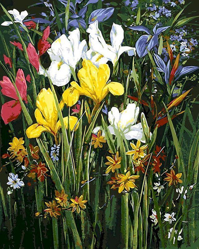 peinture par numéros | Au milieu des Fleurs | nouveautés fleurs complexe | FiguredArt