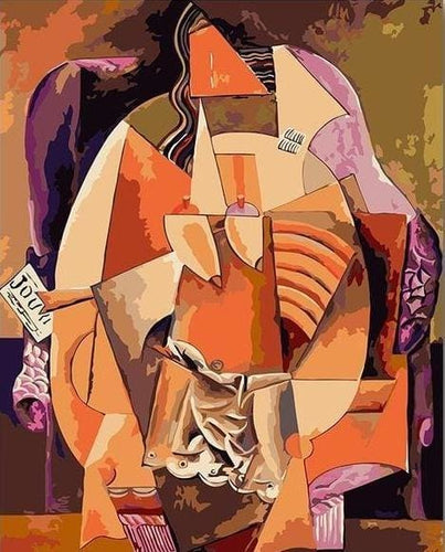 peinture par numéros | Baiser abstrait | intermédiaire reproduction romantique | FiguredArt