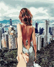 Charger l&#39;image dans la galerie, peinture par numéros | Balade Romantique Collines Hong Kong | intermédiaire romantique ville | FiguredArt