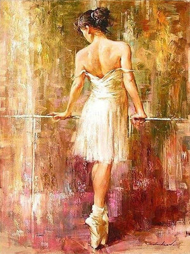 peinture par numéros | Ballerine à lEchauffement | complexe romantique | FiguredArt