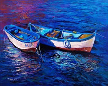 Charger l&#39;image dans la galerie, peinture par numéros | Bateaux de Pêche de Nuit | bateaux complexe nouveautés | FiguredArt