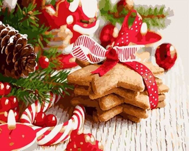 peinture par numéros | Biscuits de Noël | cuisine intermédiaire Noël | FiguredArt