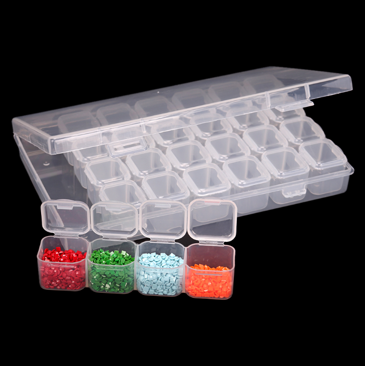 Boîte De Rangement Pour Diamants Painting - 30 Compartiments Avec Pots Amovibles + Outils - Portable Et étanche à La Poussière