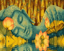 Charger l&#39;image dans la galerie, peinture par numéros | Bouddha dormant | facile fleurs portrait religion | FiguredArt