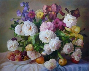 peinture par numéros | Bouquet de Fleurs et Fruits | fleurs intermédiaire | FiguredArt