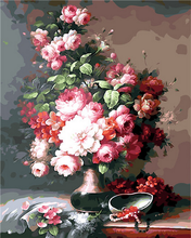 Charger l&#39;image dans la galerie, peinture par numéros | Bouquet de fleurs sur la table de nuit | fleurs, Intermédiaire | FiguredArt