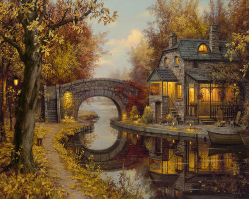 Peinture par numéros Retraite et tranquilité | Figured'Art complexe nouveautés ville paysages