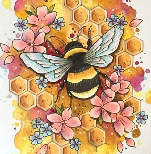 Broderie Diamant | Broderie Diamant - Abeille | animaux Broderie Animaux | FiguredArt