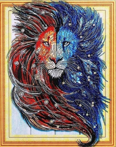 Broderie Diamant | Broderie Diamant - Allure de Lion | animaux Broderie Animaux lions | FiguredArt