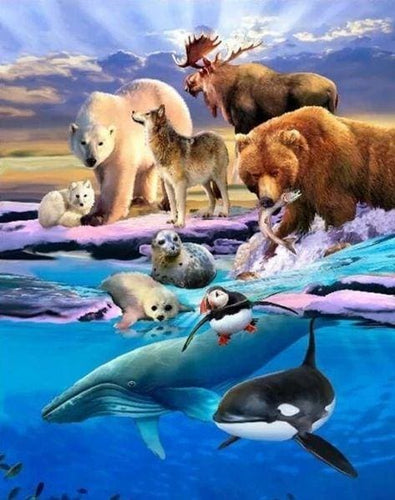 Broderie Diamant | Broderie Diamant - Animaux Arctique | animaux Broderie Animaux | FiguredArt
