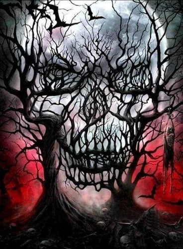 Broderie Diamant | Broderie Diamant - Branche de la Mort | Broderie Paysages paysages | FiguredArt