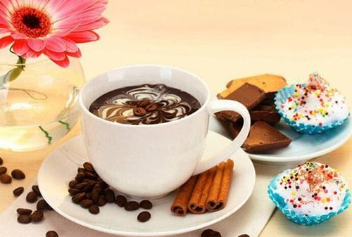 Broderie Diamant | Broderie Diamant - Café de mon Enfance | Broderie Cuisine cuisine | FiguredArt