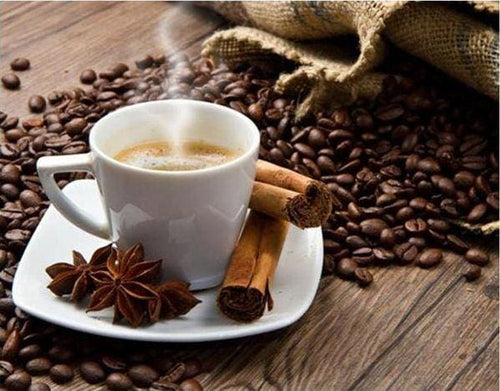 Broderie Diamant | Broderie Diamant - Café et Cannelle | Broderie Cuisine cuisine | FiguredArt