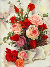 Charger l&#39;image dans la galerie, Broderie Diamant | Broderie Diamant - Composition de Roses | Broderie Fleurs fleurs | FiguredArt