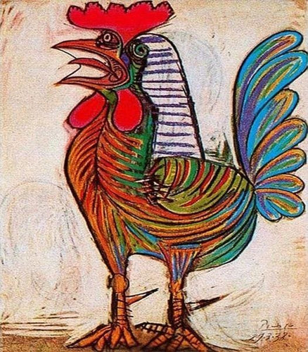 Broderie Diamant | Broderie Diamant - Coq | animaux Broderie Animaux coqs | FiguredArt