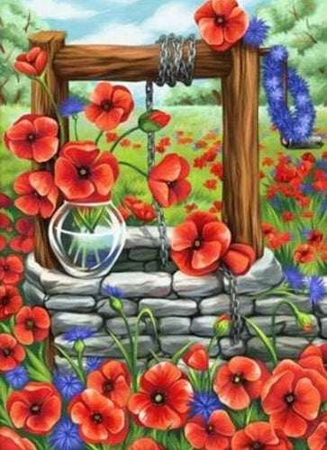 Broderie Diamant | Broderie Diamant - Coquelicots | Broderie Fleurs fleurs | FiguredArt