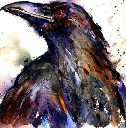 Broderie Diamant | Broderie Diamant - Corbeau | animaux Broderie Animaux | FiguredArt