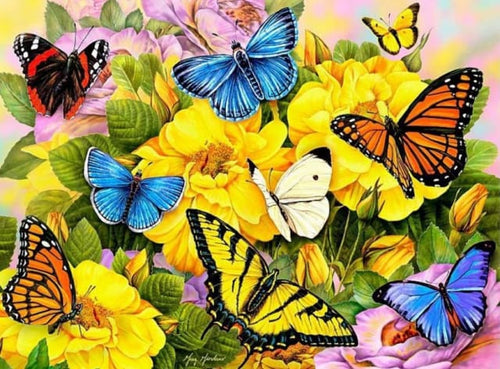 Broderie Diamant | Broderie Diamant - Famille de Papillons | animaux Broderie Animaux papillons | FiguredArt