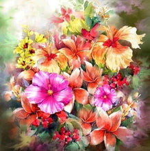 Charger l&#39;image dans la galerie, Broderie Diamant | Broderie Diamant - Fleurs Multi couleurs | Broderie Fleurs fleurs | FiguredArt
