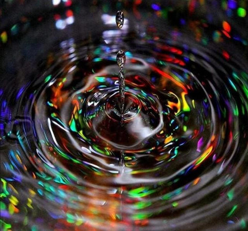 Broderie Diamant | Broderie Diamant - Goutte dEau | Broderie Paysages paysages | FiguredArt