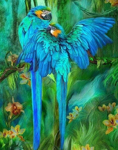 Broderie Diamant | Broderie Diamant - Grands Perroquets | animaux Broderie Animaux oiseaux perroquets | FiguredArt