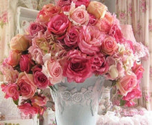 Charger l&#39;image dans la galerie, Broderie Diamant | Broderie Diamant - Gros Bouquet de Roses | Broderie Fleurs fleurs | FiguredArt
