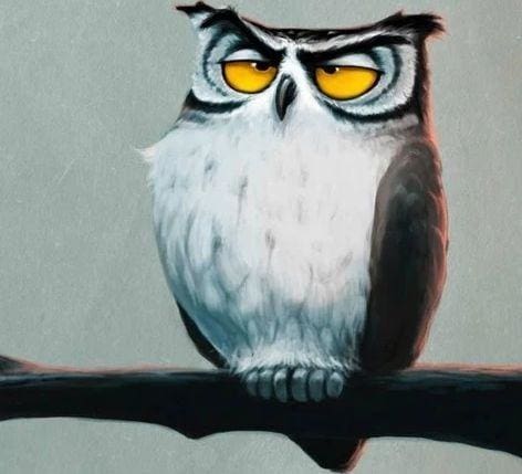 Broderie Diamant | Broderie Diamant - Hibou interrogateur | animaux Broderie Animaux chouettes et hiboux | FiguredArt