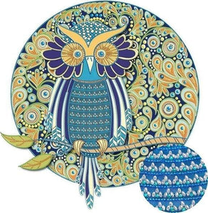Broderie Diamant | Broderie Diamant - Hiboux Dessin | animaux Broderie Animaux chouettes et hiboux | FiguredArt