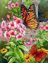 Charger l&#39;image dans la galerie, Broderie Diamant | Broderie Diamant - Jolis Papillons et Fleurs | animaux Broderie Animaux Broderie Fleurs fleurs papillons | FiguredArt
