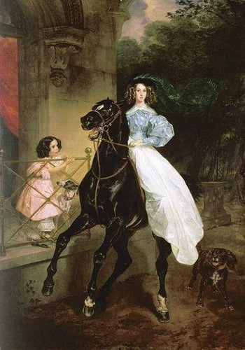 Broderie Diamant | Broderie Diamant - La Cavalière | animaux Broderie Animaux Broderie Romantique romantique | FiguredArt