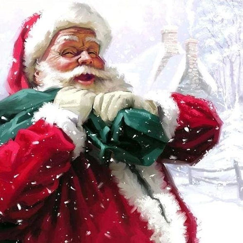Broderie Diamant | Broderie Diamant - La Tournée du Père Noël | Broderie Religion Noël | FiguredArt