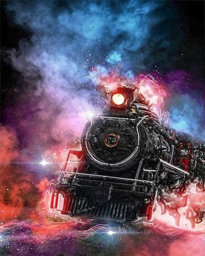 Broderie Diamant | Broderie Diamant - Le train | Broderie Ville ville | FiguredArt