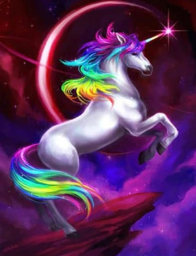 Broderie Diamant | Broderie Diamant - Licorne et Eclipse | animaux Broderie Animaux licornes | FiguredArt