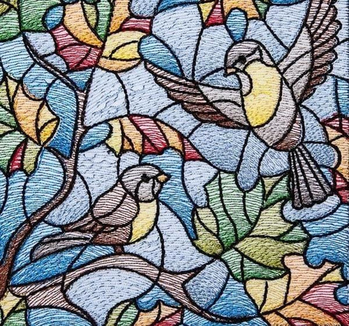 Broderie Diamant | Broderie Diamant - Mosaïque dOiseaux | animaux Broderie Animaux oiseaux | FiguredArt